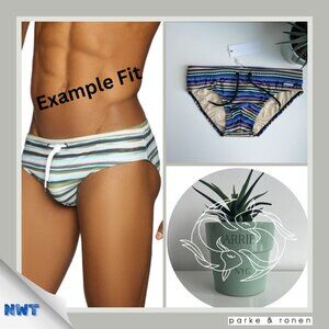 Parke & Ronen - Print Meridian Brief - Vergas Stripe Navy (S)